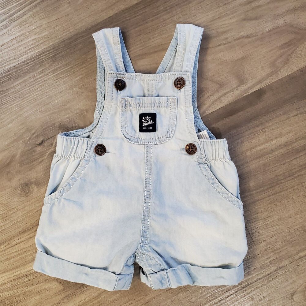 Baby Oshkosh Chambray Denim Shortalls 3 Months